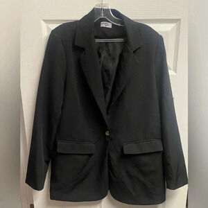 💕 2 For $10 Pink Lily Boutique Basic Black Blazer Size Large